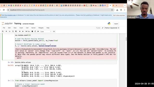 02 Linear Regression with Python using the scikit-learn (sklearn) package