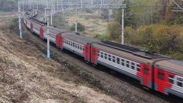 Электропоезд ЭД4М-0157 перегон Малоярославец - Шемякино смотреть онлайн