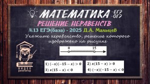 📚Решаем неравенство №13 из ОГЭ-2025 методом интервалов. Это просто!