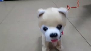 Собачка интерактивная на поводке/музыкальная игрушка/собачка ходит и поет/interactive dog