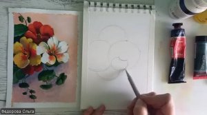 Акрил. Настурции