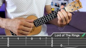 ВЛАСТЕЛИН КОЛЕЦ простая мелодия на укулеле, разбор, табы