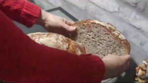 Домашний Хлеб с семенами льна и тыквы без дрожжей. Homemade Bread.