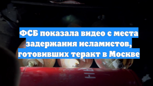 ФСБ показала видео с места задержания исламистов, готовивших теракт в Москве