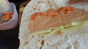 Домашняя шаурма из лаваша без лука: для детей. Homemade lavash shawarma without onions: for childre