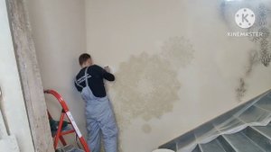 Комбинации декоративной штукатурки и трафаретов! Художественный стиль "персия"! Часть 2.