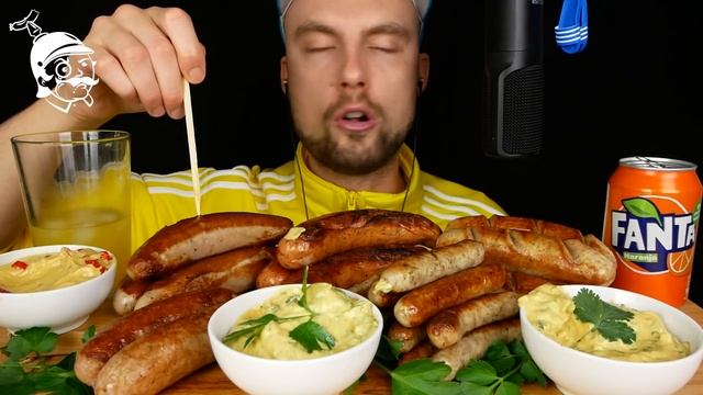 ASMR Eating 5 Very Popular German Sausages 🇩🇪😋 #asmreating