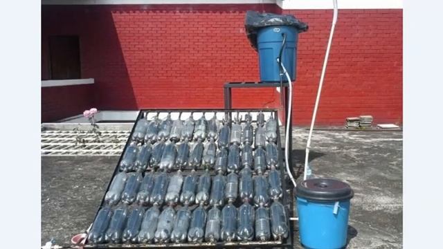 Солнечный коллектор из пластиковых бутылок