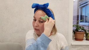 МАССАЖ ЛИЦА с использованием МАСЛА для лица и шеи от ANNY REY О2line со скребком гуаша.