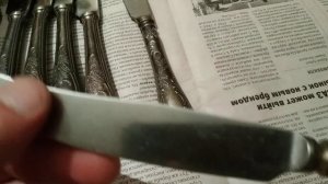 Столовые приборы СССР, ложки и вилки мельхиор. Знак качества СССР.