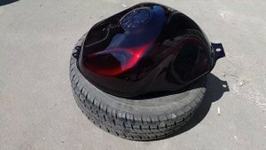 Кенди краска dark cherry на подложке dark chrom  от Air-Master