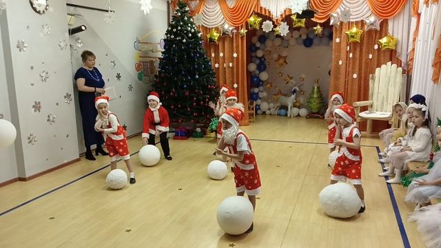 Елена Фищукова. Танец с большими снежными комьями. дети 5 лет.mp4 смотреть онлайн