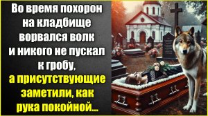 Во время похорон на кладбище ворвался волк и никого не пускал к гробу, а заметив как рука покойной.