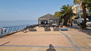 Утром пошёл по набережной принять радоновую ванну! Лутраки это самый древний курорт в Европе! 👍😍