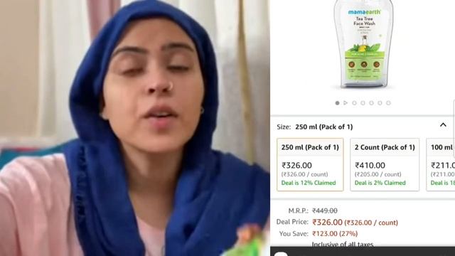 Saba ibrahim use this facewash daily // #mamaearth face wash  @sabaKajahaan