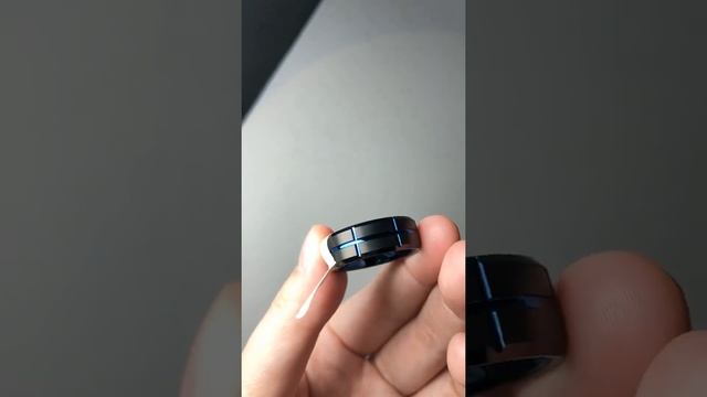 Black  Blue Plated Genuine Tungsten Carbide Rings