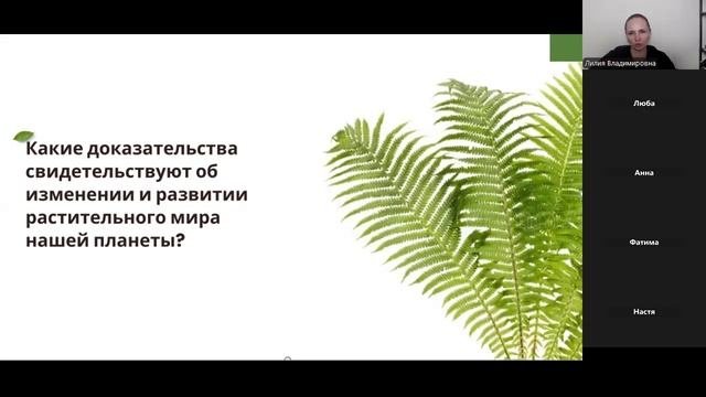 1. Развитие растительного мира