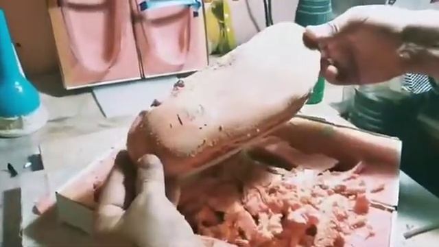 Гипсовый слепок для изготовления индивидуальных стелек