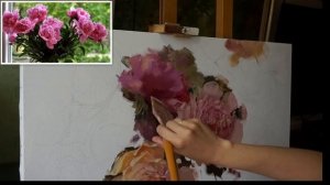 Как написать пионы. Урок Наташе. How to draw peonies Живопись маслом. Oil painting