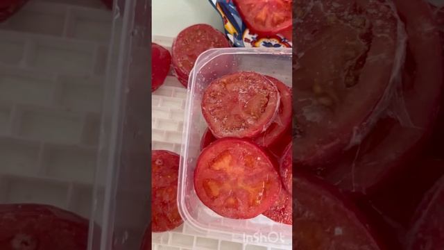 Замороженные помидоры»Розовое фламинго»,желтые помидоры и фиолетовый баклажан👍Апашкина кухня🙏