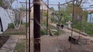 Я её слепил из остатков. Пляж подтопило. Сажаем огурцы.Слизни ночью