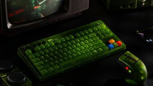 8BitDo клавиатура Retro 87 Mechanical Keyboard и мышка Retro R8 Mouse в дизайне Xbox.