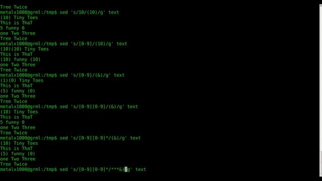 SED - 2013.SED Using an Ampersand to Match Strings Linux Shell BASH смотреть онлайн