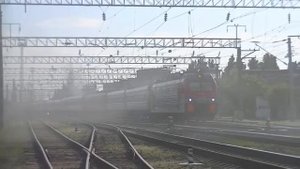 Паровозы Эр739-99 и ФД20-1679, РЖД ЭП1М-738