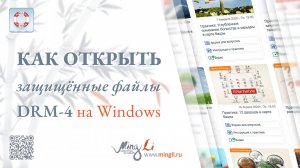 Как открыть защищённые файлы Минли на Windows