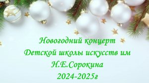 Новогодний концерт ДШИ им Н.Е.Сорокина 2024-2025г