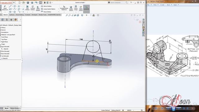 3D MODELING FROM BLUEPRINTS Solidworks Tutorials Advanced Techniques - EXERCISE 8