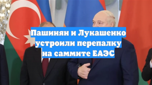 Пашинян и Лукашенко устроили перепалку на саммите ЕАЭС