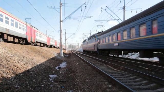 Электровоз ЧС7-069 станция Солнечная