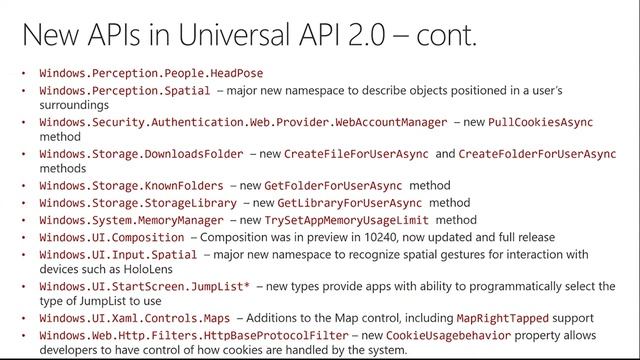 01  Whats New for Developers in Windows 10 Version 1511 and the 10586 SDK