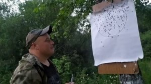 МР-153 отстрел 0.75 Progress с Дедовского патрона под звезду 2×29.6 на 35м,с 5ки, кучность,резкость