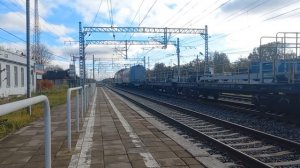 Движение поездов на главном ходу Октябрьской железной дороги.