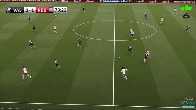 (pés 2021) simulação gameplay ultra realista Vasco x RB bragantino Pc efootball смотреть онлайн