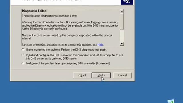Installing Active Directory on Windows Server 2003