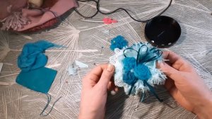 Брошка в стиле Бохо-шик из ткани своими руками.