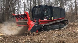 AHWI Prinoth Raptor 300 самоходный мульчер измельчает пни! Очистка нефтепровода!!!