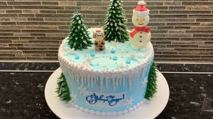 Самый НОВОГОДНИЙ торт со снеговиком!