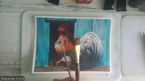 Акрил. Хозяин птичьего двора