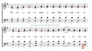 Задостойник на Крещение Господне, И. Валяева - Альтовая партия