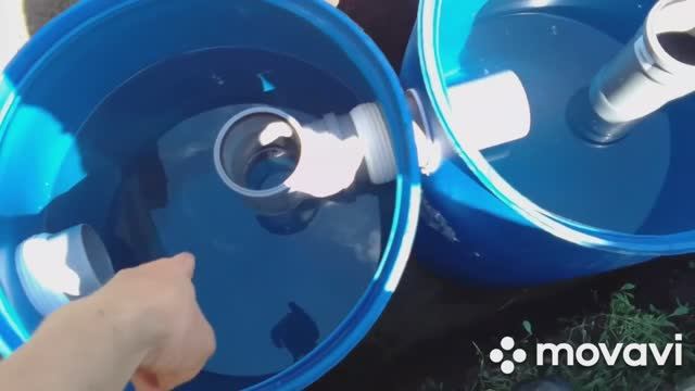 Часть 1.станция биологической очистки воды из пластиковых бочек своими руками