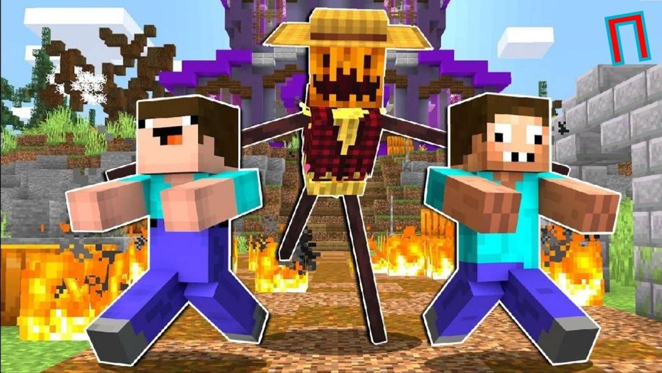 НУБ И ПРО СПАСАЮТ ГОРОД ОТ ТЫКВА МОНСТРА В МАЙНКРАФТ ! НУБИК И ТРОЛЛИНГ ЛОВУШКА В MINECRAFT смотреть онлайн