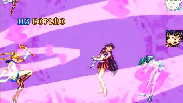 Mugen: HSM, Sailor Saturn D vs Hyper Sailor Mercury, Sailor Mars A
