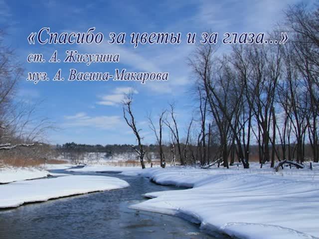 "Спасибо за цветы и за глаза..." (ст. А. Жигулина, муз. А. Васина-Макарова)