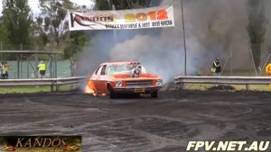 Holden V8 burnout