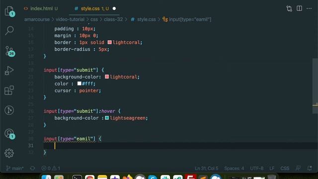 How to design a form using HTML and CSS | CSS Form Design Tutorial | CSS Bangla Tutorial