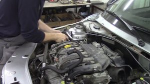 Ремонт кузова. Рено Дастер, установка двигателя. Body repair after an accident.